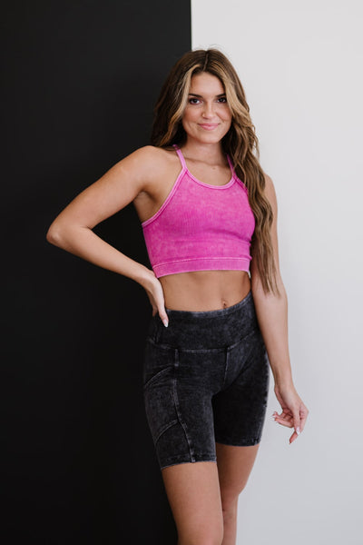 On the Move - Full Size Run Ribbed Cropped Cami