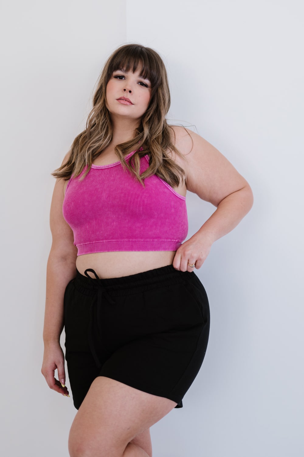 On the Move - Full Size Run Ribbed Cropped Cami