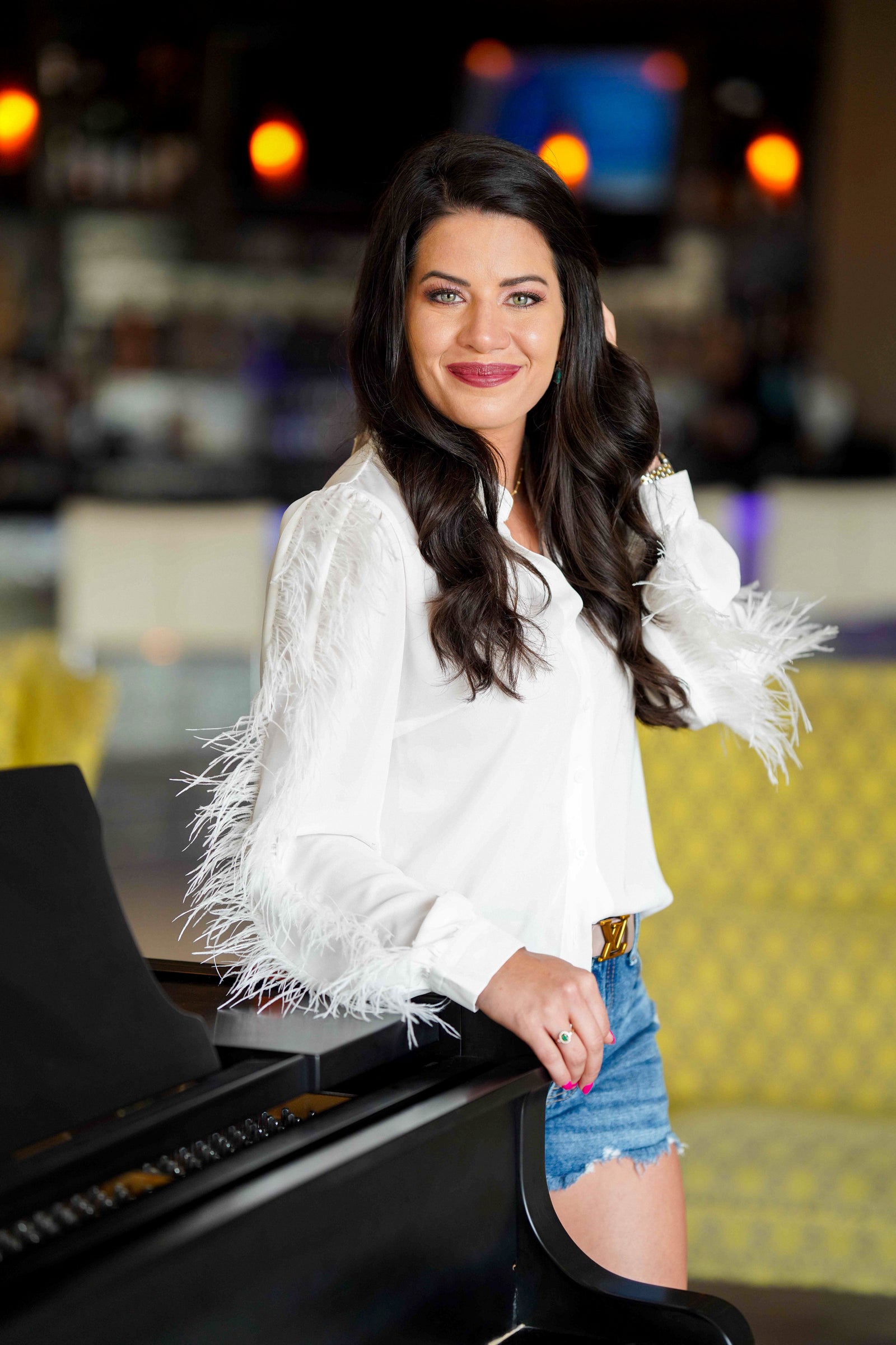 TODAY IS THE DAY FEATHERD TOP